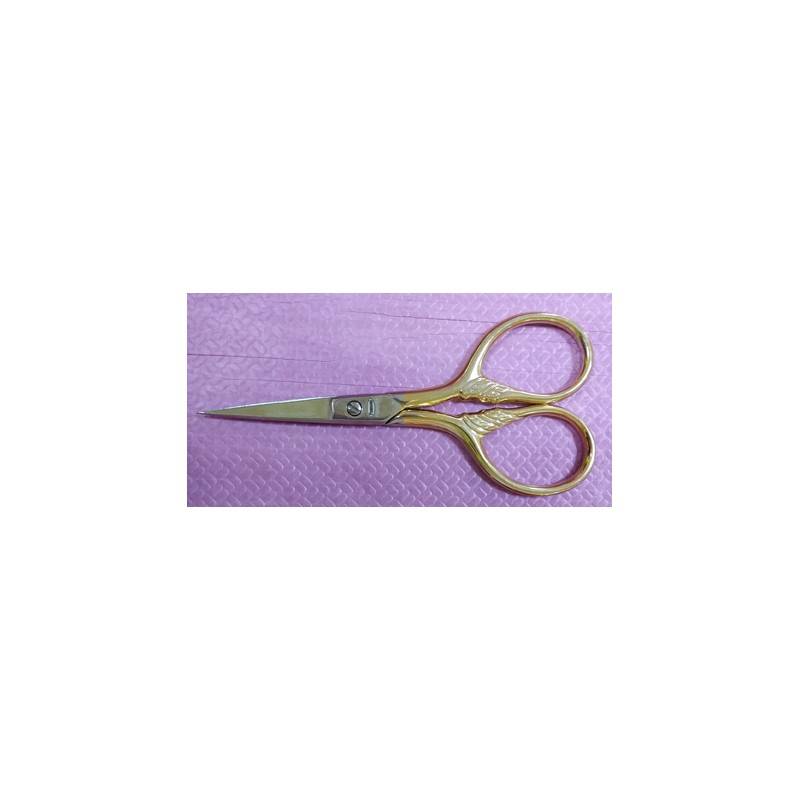Gifaz - Ciseaux à broder dorés modèle Cicogna 9 cm - Fabriqué en Italie