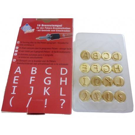 Timbri per pirografo - lettere da A a L