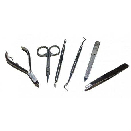 Kit forbici ferretti pinzetta tronchese lima per la cura del viso e delle mani