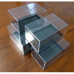 Set di 5 Scatoline trasparenti in plastica rettangolare - 13,5 x 8,4 cm - altezza 6,6 cm
