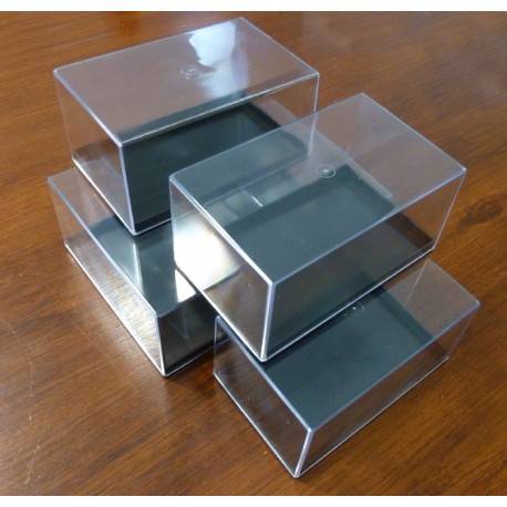 Scatolina trasparente in plastica rettangolare - 13,5 x 8,4 cm - altezza 6,6 cm