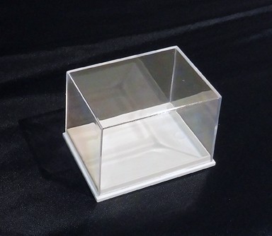 5 teche scatole trasparenti collezionismo minerali fossili 8,4-8,4-7,8 cm 