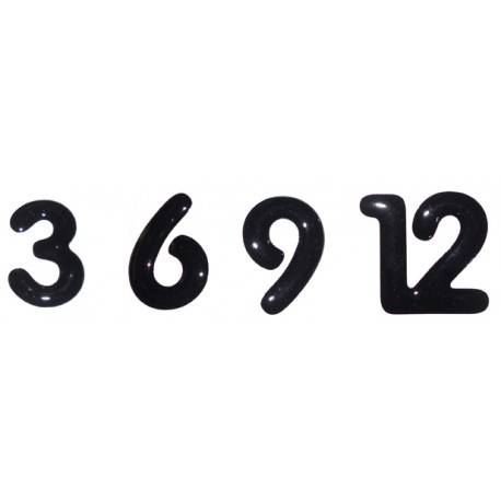 Numeri adesivi per costruire un orologio da parete i numeri sono in resina