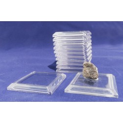 Basetta in plastica trasparente quadrata 5x5 cm altezza 0,5
