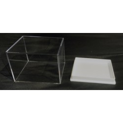 30 pezzi - Scatoline trasparenti in plastica - 6,2x4,7 cm - altezza 4,2 cm