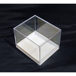 30 pezzi - Scatoline trasparenti in plastica - 7,6x6,6 cm - altezza 5,6 cm