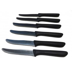 Set 6 coltelli da tavola con punta tonda