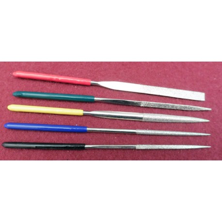 Set 5 lime diamantate di precisione 16 cm