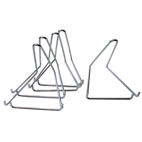 5 espositori in metallo cromato 