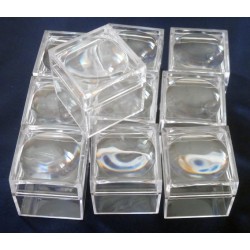 10 pezzi - Scatola trasparente con coperchio lente