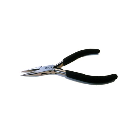pinza inox a becchi dritti per lavori di precisione