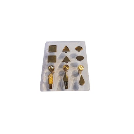 Timbri per pirografo - 12 Decorazioni geometriche