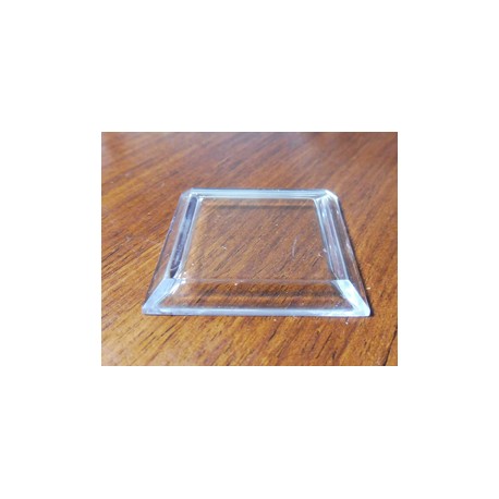 Basetta in plastica trasparente quadrata 5x5 cm altezza 0,5