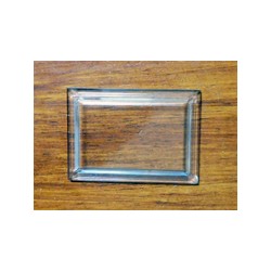 Basetta in plastica trasparente rettangolare 5x7 cm altezza 0,5