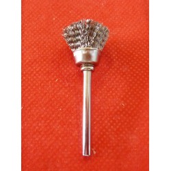 Spazzola a tazza in acciaio - set 3 pezzi